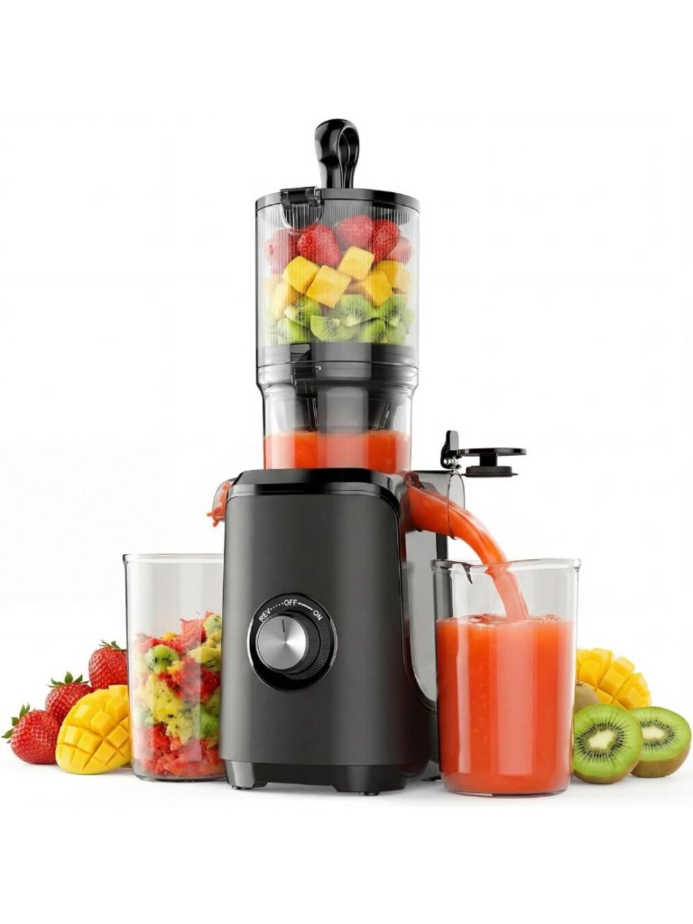 Cold Press Masticating Juicer Machine for Healthy Juice, Easy to Clean & Quiet
